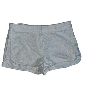 Theory White Cotton Embroidery Shorts Size 6